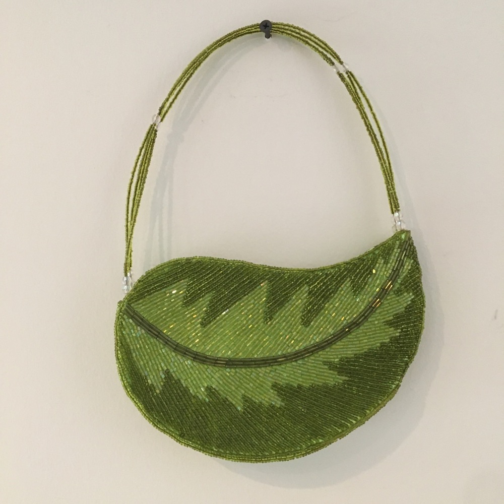Beaded Leaf Party Bag